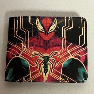 Spiderman Pleather Wallet New Red Black Marvel Comics Christmas Stocking Stuffer
